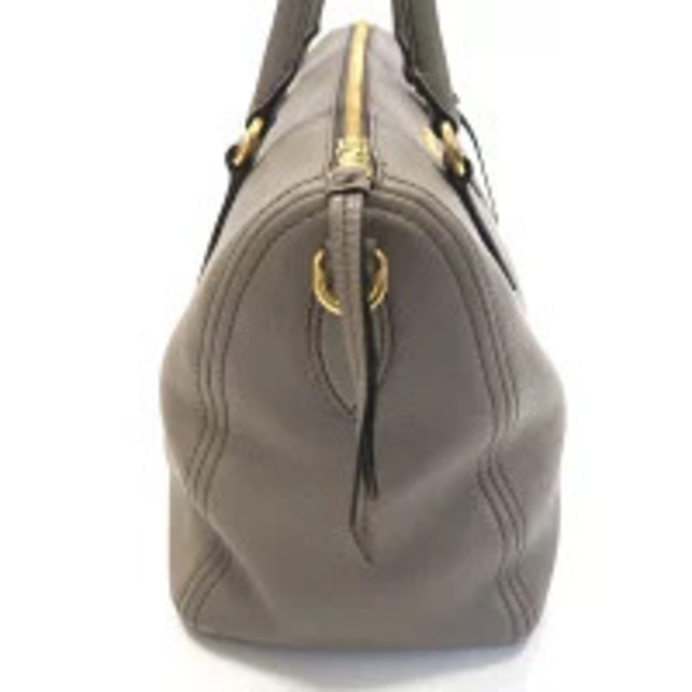 Prada Handbag Shoulder Bag Leather ARGILLA Gray - Picture 5 of 9
